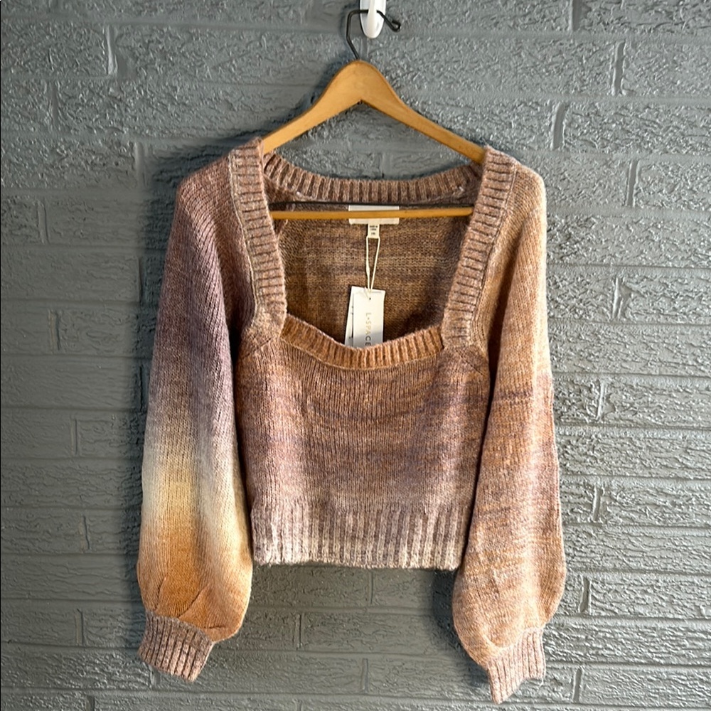 l*space Multicolor Ombre Scoop Neck Cropped Sweater - Picture 2 of 7